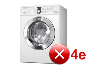 Error 4e in Samsung washing machine