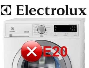 Error code E20 on an Electrolux washing machine