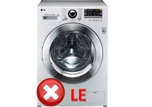 Código de falha LE e 1E em uma máquina de lavar LG
