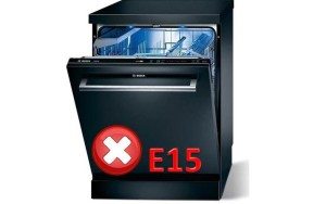 Código de falha E15 para uma máquina de lavar louça Bosch