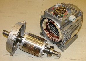 Homemade generator from a washing machine engine