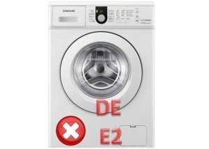 DE e2 errors in a Samsung washing machine
