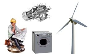 Wind generator from a washing machine engine