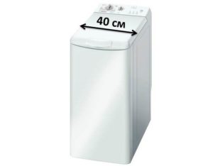 Machines à laver étroites à chargement par le haut jusqu'à 40 cm