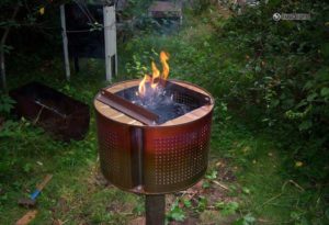 DIY barbecue from a washing machine