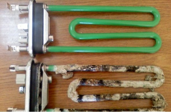 ceramic heating element before and after use