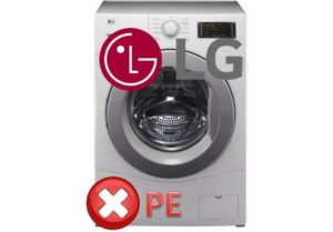 Erro PE na máquina de lavar LG