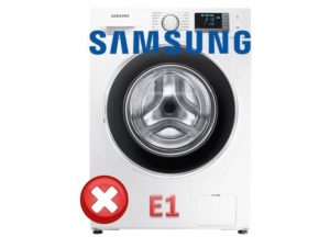 Erro E1 – Máquina de lavar Samsung