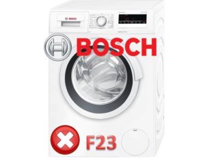 Erro F23 em uma máquina de lavar Bosch