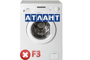 Erro F3 na máquina de lavar Atlant