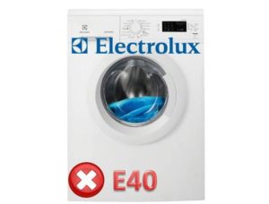 Ralat E40 dalam mesin basuh Electrolux
