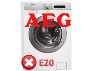 Erro E20 na máquina de lavar Aeg
