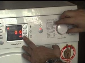 teszt mód a Bosch mosógépeken