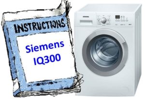 Norādījumi veļas mašīnai Siemens IQ300