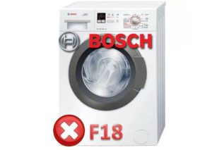 Erro F18 em uma máquina de lavar Bosch