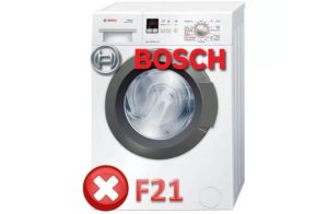 Erreur F21 dans une machine à laver Bosch