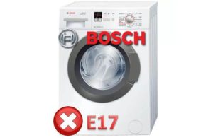 Erro E17 em uma máquina de lavar Bosch
