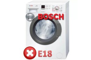 Erro E18 em uma máquina de lavar Bosch