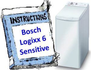 Mode d'emploi du lave-linge Bosch Logixx 6 Sensitive