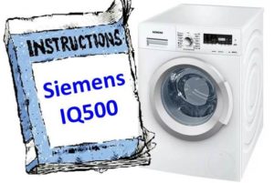 Istruzioni per lavatrice Siemens IQ500
