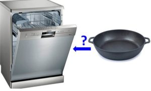Uma frigideira de ferro fundido pode ser lavada na máquina de lavar louça?