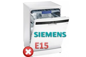 Klaida E15 Siemens indaplovėje