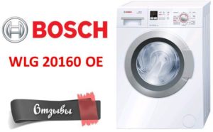 Recenzii ale mașinii de spălat rufe Bosch WLG 20160 OE