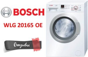 Mga pagsusuri sa washing machine ng Bosch WLG20165OE