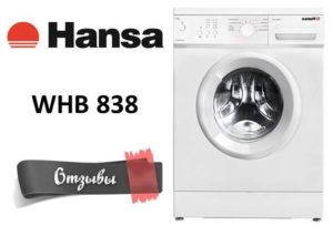 Recenzii despre mașina de spălat rufe Hansa WHB 838