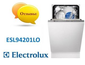 Reviews of the Electrolux ESL94201LO dishwasher