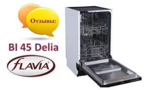 Ulasan tentang mesin basuh pinggan mangkuk Flavia BI 45 Delia