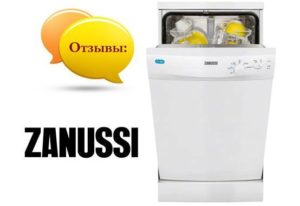 Recenzii despre mașinile de spălat vase Zanussi