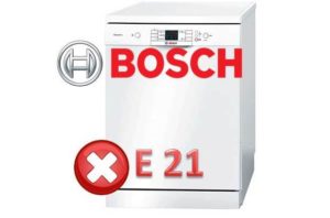 Como corrigir o erro E21 em uma máquina de lavar louça Bosch
