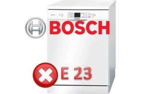 Как да коригирате грешка E23 на съдомиялна машина Bosch