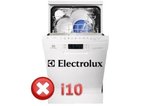 Ralat i10 dalam mesin basuh pinggan mangkuk Electrolux