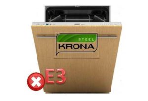 קוד שגיאה E3 במדיח כלים של Krona