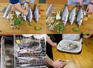 בישול דגים במדיח כלים