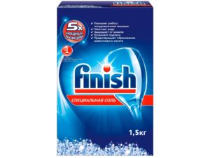 Z čeho se vyrábí sůl do myčky nádobí Finish?