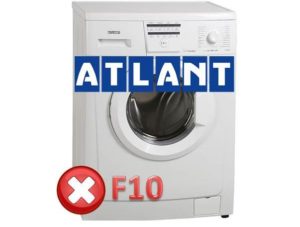 Erro F10 na máquina de lavar Atlant