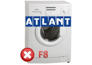 Erro F8 na máquina de lavar Atlant