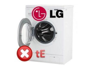 Erro tE na máquina de lavar LG