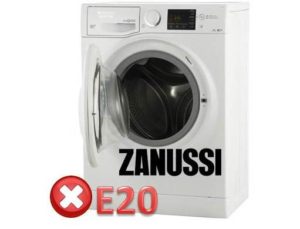 Erro E20 na máquina de lavar Zanussi