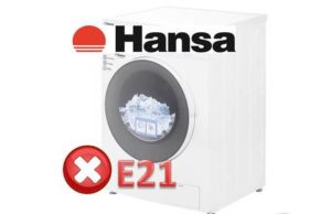 Erreur E21 dans la machine à laver Hansa