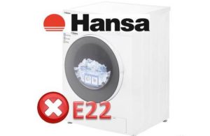Error E22 in Hansa washing machine
