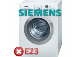 Error E23 sa isang Siemens washing machine