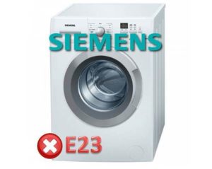 Eroare E23 la o mașină de spălat Siemens
