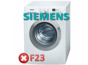 Грешка F23 в пералня Siemens