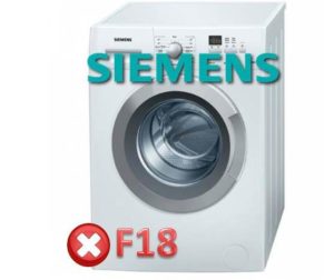 klaida F18 SM Siemens
