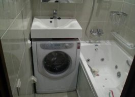 Къде да поставите пералня в малка баня