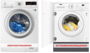 Forskjeller mellom en innebygd vaskemaskin og en konvensjonell